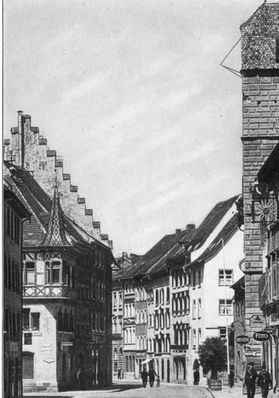 Münsterstraße, von der Hofstatt nach Westen gesehen