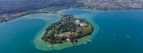 Insel Mainau aus der Luft. Bild © Insel Mainau