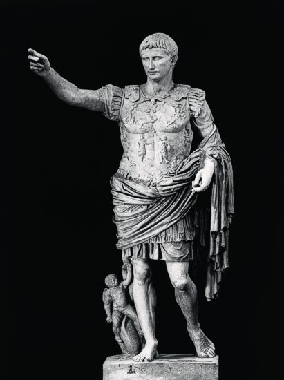 Sog. Augustus von Primaporta, Statue des Prinzeps im Prunkharnisch 