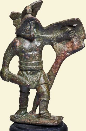Spielzeug oder Souvenir von einem unvergesslichen Kampf? Solche Bronzestatuetten waren im gesamten R&ouml;mischen Imperium sehr beliebt (Bronze, Kaiserzeit; &copy; Museo Civico Archeologico,Bologna)