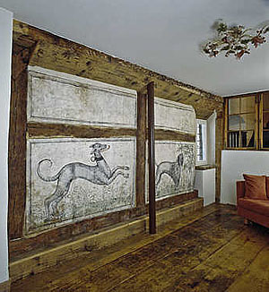 Stadtapotheke in Überlingen, Franziskanerstraße. Wandmalerei