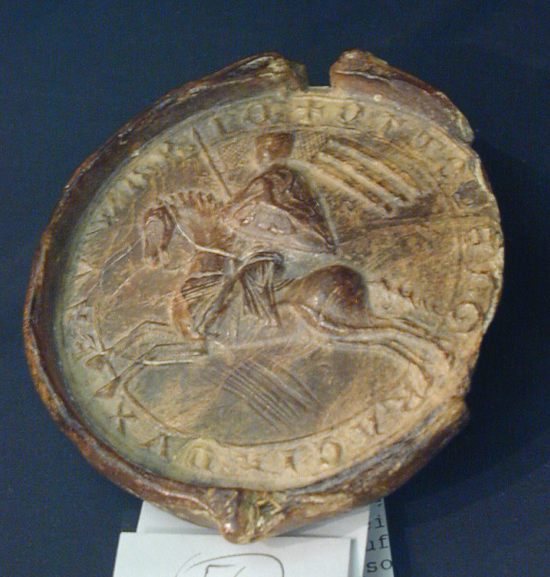 Reitersiegel des Pfalzgrafen und Bayernherzogs und Pfalzgrafen Otto II. von 1233 (Bayerisches Hauptstaatsarchiv M�nchen)