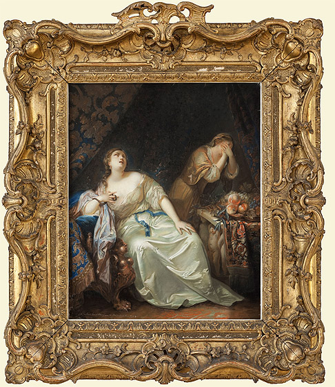 Karoline Luise von Baden: Tod der Kleopatra, 1764 (Kopie nach Caspar Netscher). &copy; The Royal Academy of Fine Arts, The Academy Council, Kopenhagen