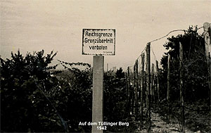 Fertig errichtete Reichsgrenze auf dem Tüllinger Berg 1942 © Bestand Vetter, KrA LÖ 