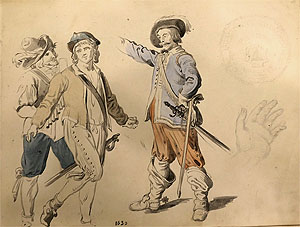 Aus dem Skizzenbuch Carl Ludwig Schubarts: Kostümstudien