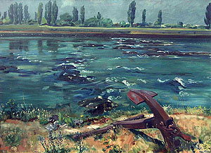 Hermann Burte (eigentlich Strübe), Anker am Rhein (1934)