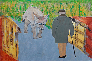 Parade der Oldtimer, im Hintergrund der Zirkelbau des Schlossgartens.