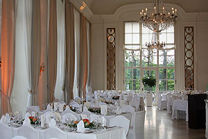 Schlossgarten Schwetzingen, Schlossgastronomie im Nördlichen Zirkelbau. Innenraum