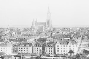 Die Innenstadt von Ulm im Jahr 1910 