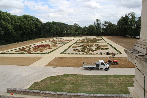 Schlossgarten Ancy-le-Franc, Modernes Beet im Stil der Renaissance